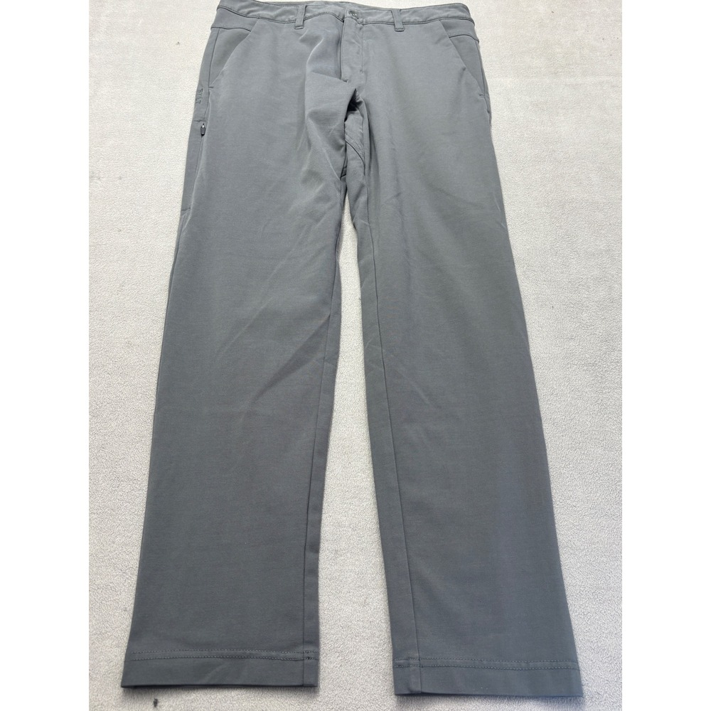 BYLT Premium Basics Mens Large Everyday Pant 2.0 Grey Athletic Fit Tech Trousers